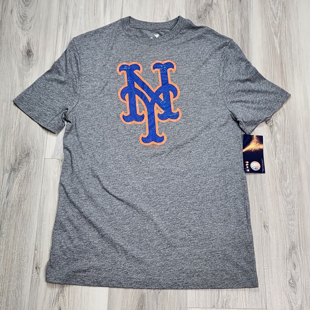 Fanatics T-Shirt Men's Medium Gray New York Mets Short Sleeve New